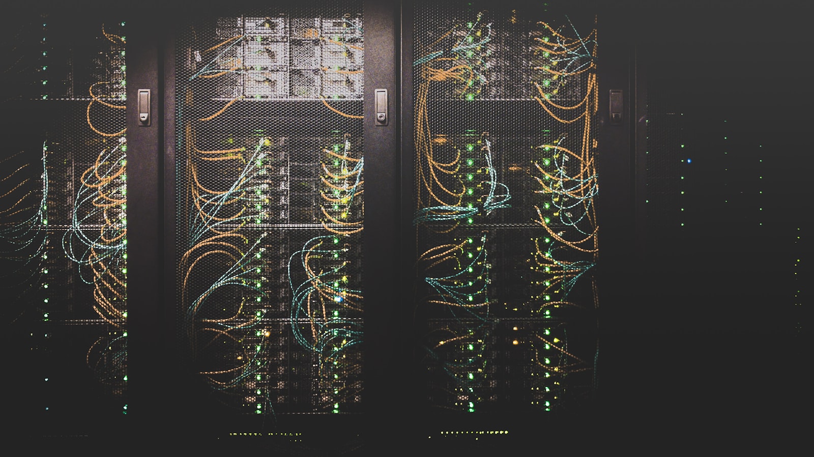 Telecommunications data-center server racks, representative of the operational target environment.
